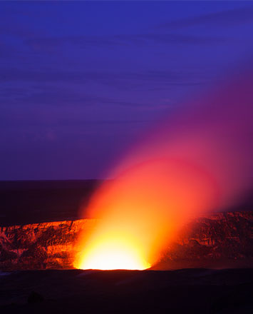 Volcano on Hawaii Island