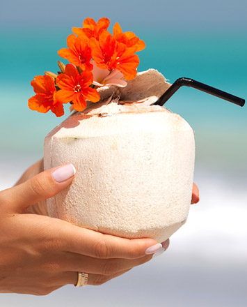 Coconut dink on the beach