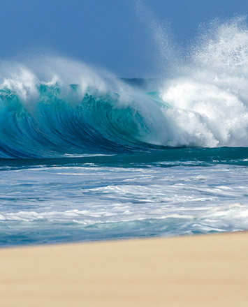 Surfing on Oahu