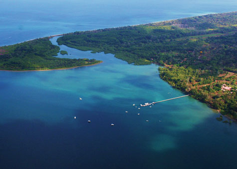 Aerial view of the Osa Peninsula, Costa Rica.
