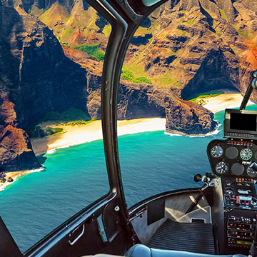 Helicopter tours on Kauai