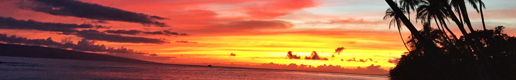 Sunset from Lahaina on the way to Kaanapali Beach