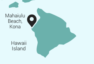 Kona Coast Hawaii Island map