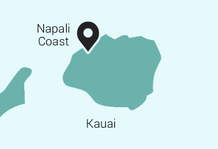 カウアイ島ナパリ海岸の地図