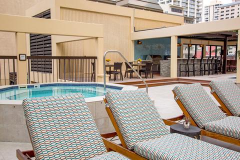 Hot Tub and Lounge Chairs on Recreation Deck