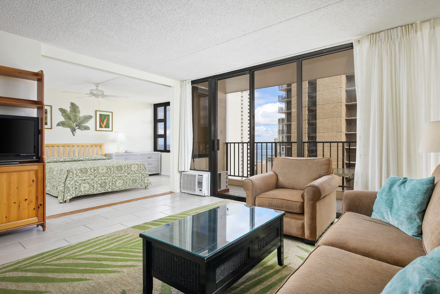 One-Bedroom Partial Ocean View Living Area