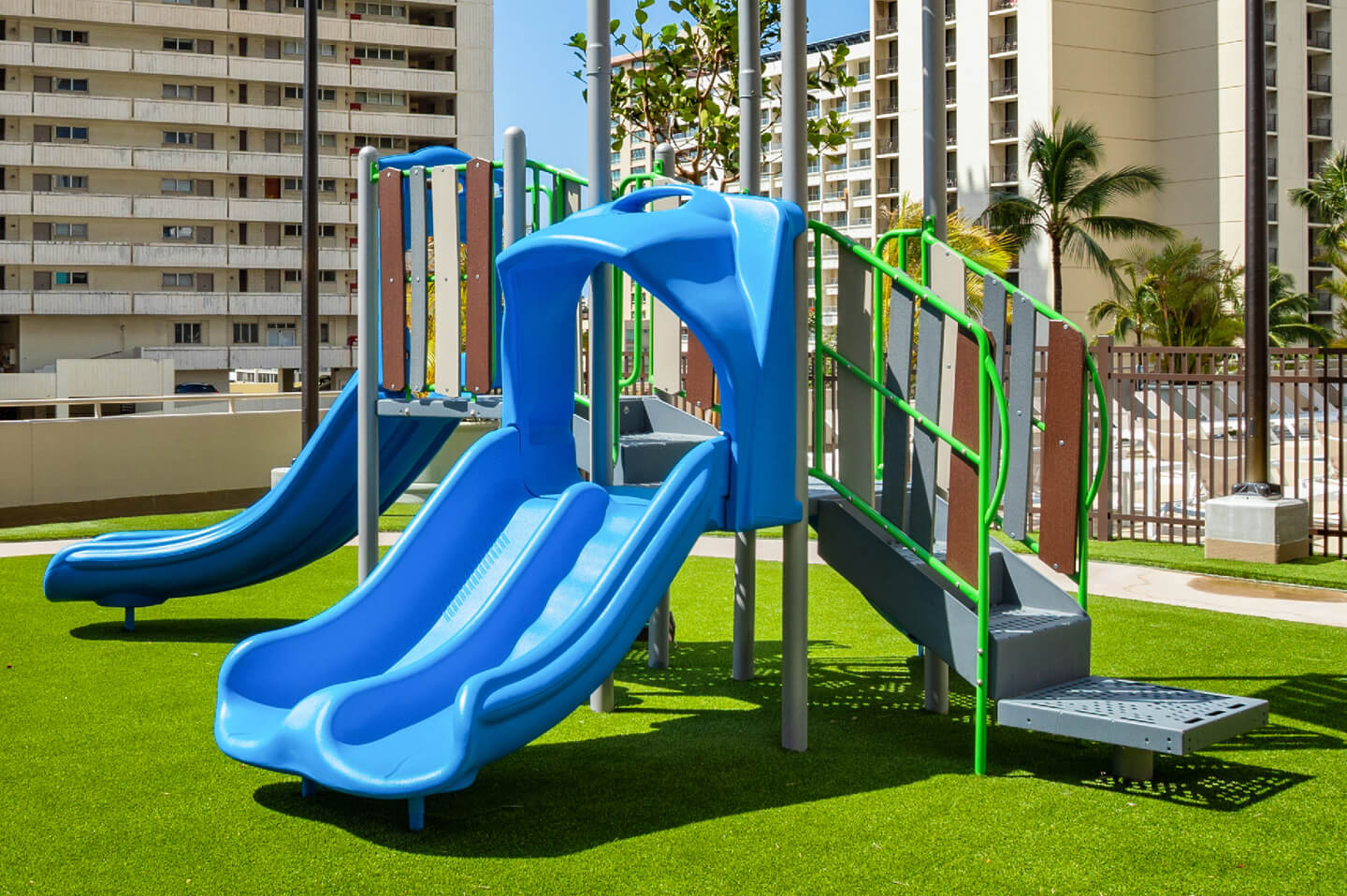 Children's playground on deck