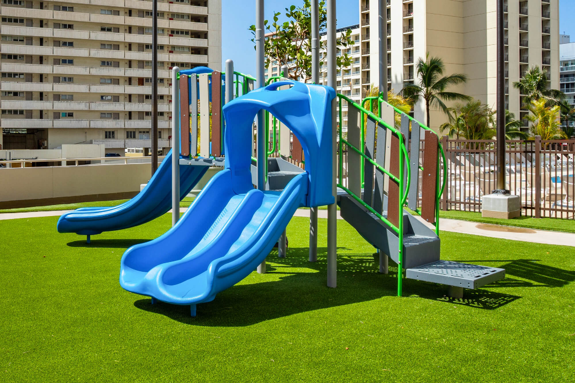 playground near the pool deck at the Aston Waikiki Banyan