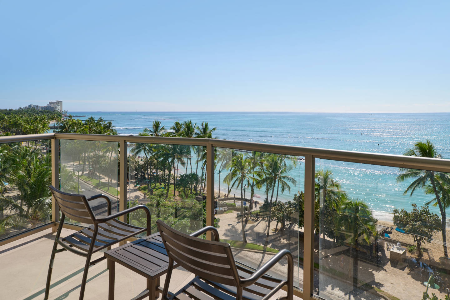 View of Waikiki Beach from Oceanfront Accessible Room 