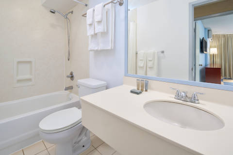 2-Bedroom 2-Bath Suite bathroom with amenities