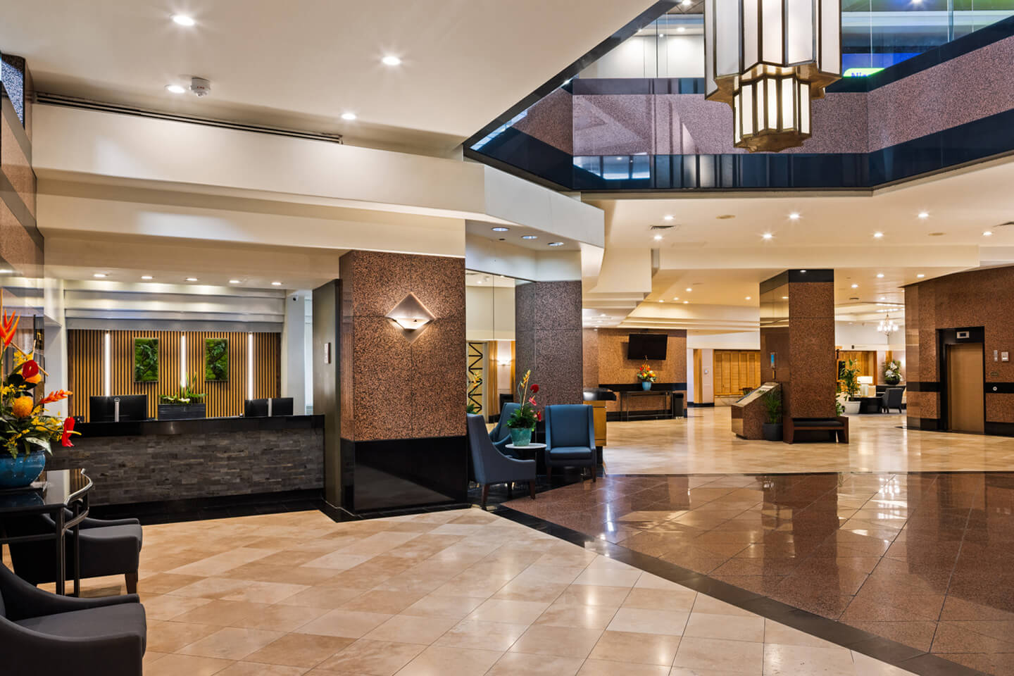 Front desk reception area.