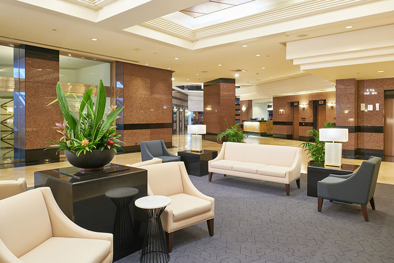 Lobby seating area in the Executive Center