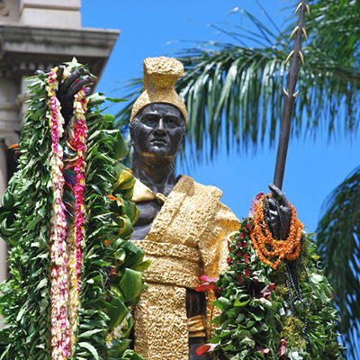 King Kamehameha statue Oahu Hawaii