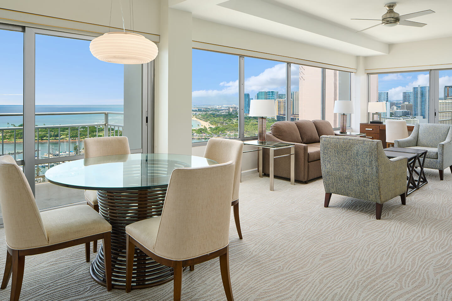 Luxury Two-Bedroom Ocean View Living Area