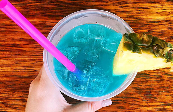 Tropical blue drink 