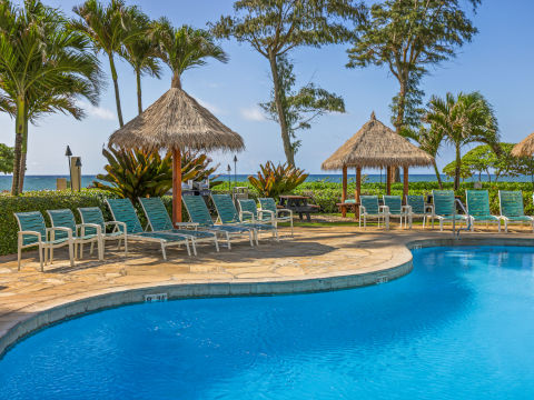 Pool area and sun deck at the Aston Islander on the Beach