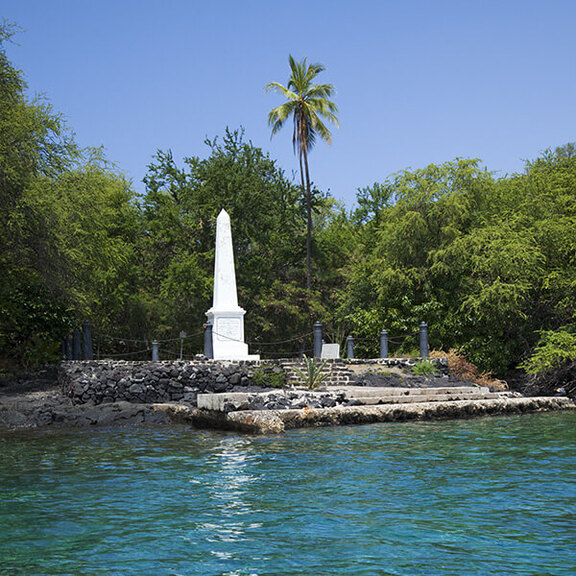 ハワイ島ケアラケクア湾の記念碑