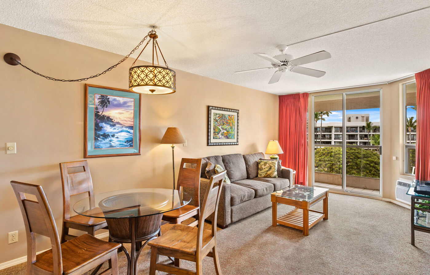 One-Bedroom Partial Ocean View Suite Living Area
