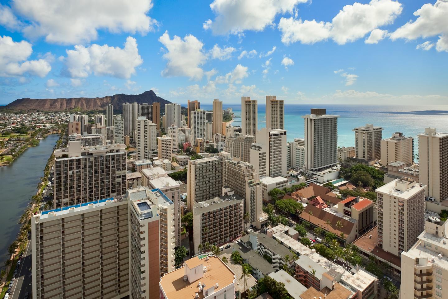View of Waikiki from Studio Panoramic Ocean