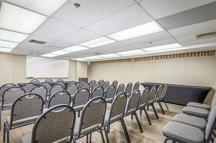 Meeting room with seating