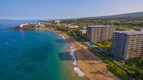 Aerial View of Resort and Kaanapali Beach