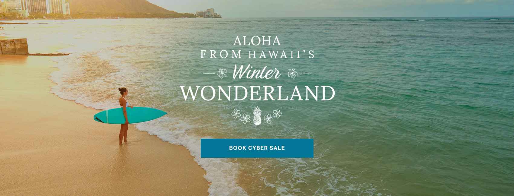Aloha from Hawaii's Winter Wonderland. Book Cyber Sale.